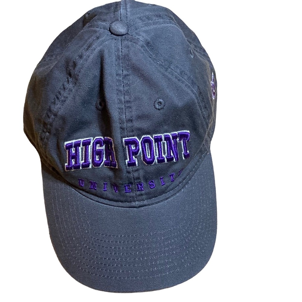 High point university Hat Baseball Cap Embroidered Gray Purple Adjustable Strap